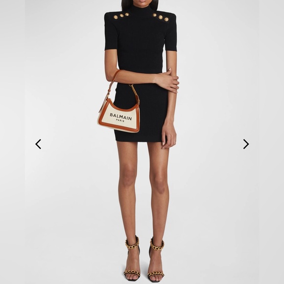 Balmain canvas knit bag - Picture 2 of 6